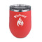 Fire Stainless Wine Tumblers - Coral - Double Sided - Front