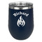 Fire Stainless Wine Tumblers - Navy - Single Sided - Front