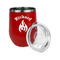 Fire Stainless Wine Tumblers - Red - Double Sided - Alt View