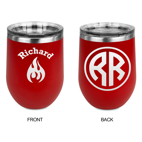 Fire Stainless Wine Tumblers - Red - Double Sided - Approval