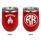 Fire Stainless Wine Tumblers - Red - Double Sided - Approval