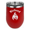 Fire Stainless Wine Tumblers - Red - Double Sided - Front