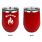 Fire Stainless Wine Tumblers - Red - Single Sided - Approval