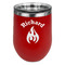 Fire Stemless Stainless Steel Wine Tumbler - Red - Single Sided (Personalized)