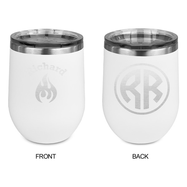 Fire Stainless Wine Tumblers - White - Double Sided - Approval