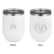 Fire Stainless Wine Tumblers - White - Double Sided - Approval