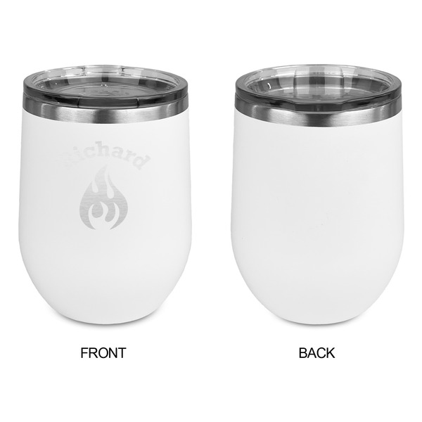 Fire Stainless Wine Tumblers - White - Single Sided - Approval