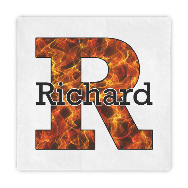 Custom Fire Decorative Paper Napkins (Personalized)
