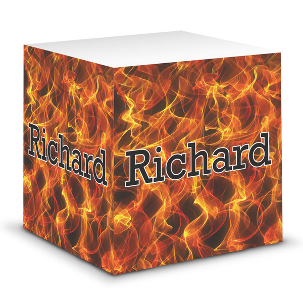 Custom Fire Sticky Note Cube (Personalized)
