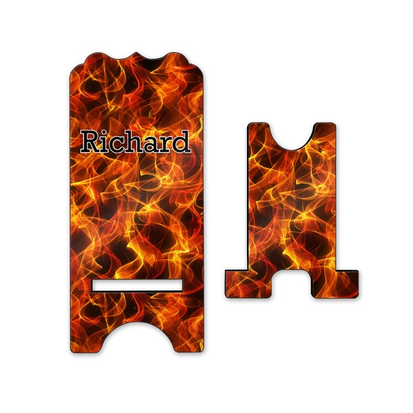 Fire Stylized Phone Stand - Front & Back - Small