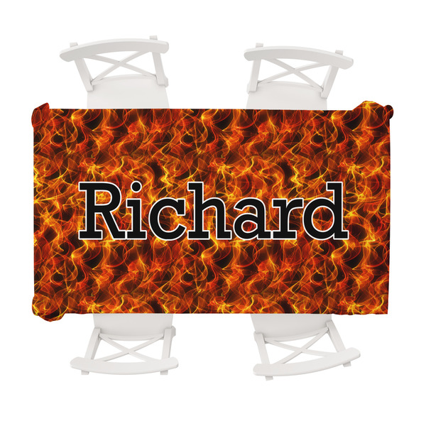 Custom Fire Tablecloth - 58"x102" (Personalized)