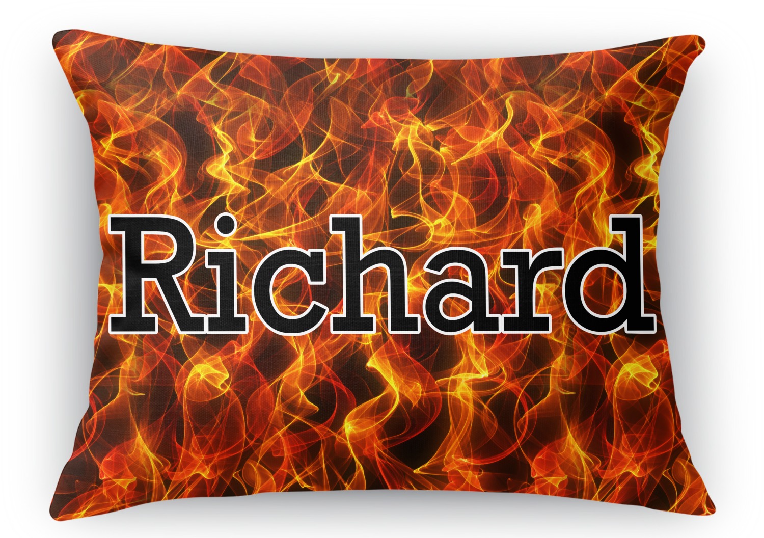 Fire Rectangular Throw Pillow 18"x24" (Personalized) YouCustomizeIt
