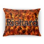 Fire Rectangular Throw Pillow Case (Personalized)