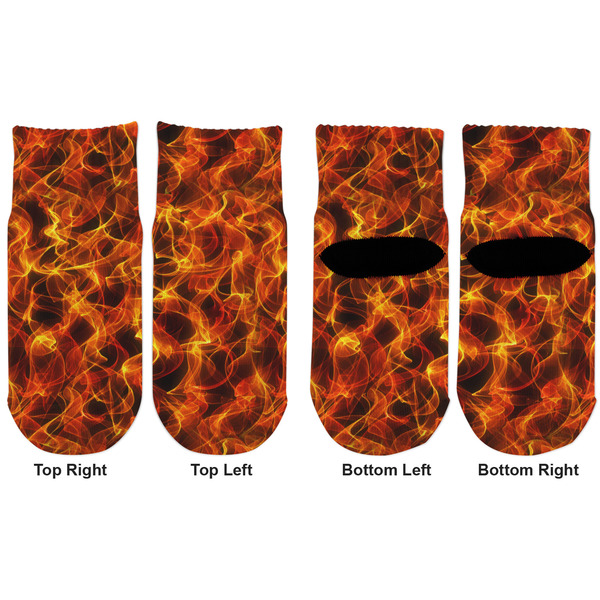 Fire Toddler Ankle Socks - Double Pair - Front and Back - Apvl