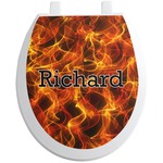 Fire Toilet Seat Decal (Personalized)