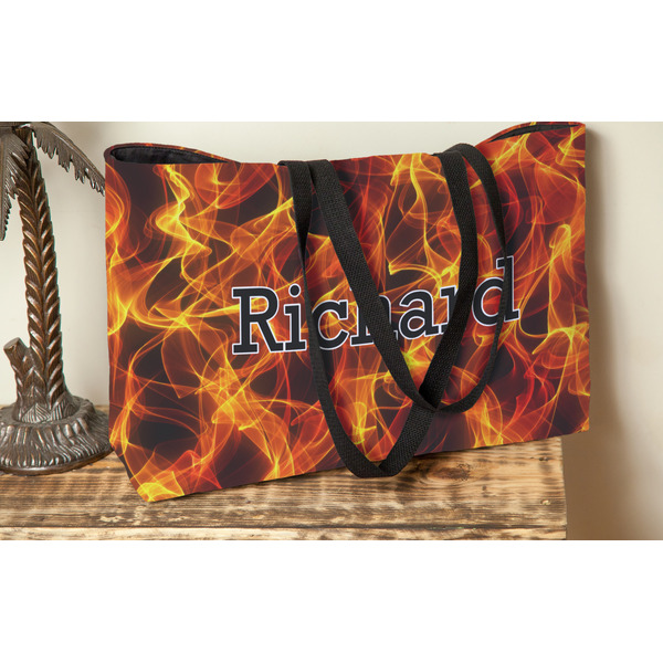 Fire Tote w/Black Handles - Lifestyle View