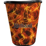 Fire Waste Basket - Single Sided (Black) (Personalized)