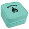 Fire Travel Jewelry Boxes - Leatherette - Teal - Angled View