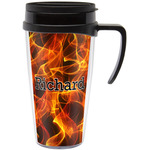 Fire Acrylic Travel Mug with Handle (Personalized)
