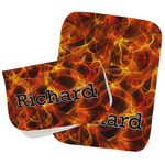 Fire Burp Cloths - Fleece - Set of 2 w/ Name or Text
