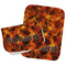 Fire Two Rectangle Burp Cloths - Open & Folded