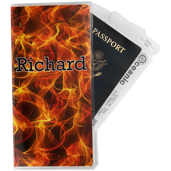 Custom Fire Travel Document Holder