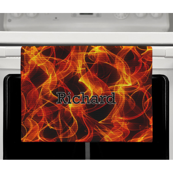 Fire Waffle Weave Towel - Full Color Print - Lifestyle2 Image