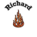 Fire Graphic Decal - XLarge (Personalized)