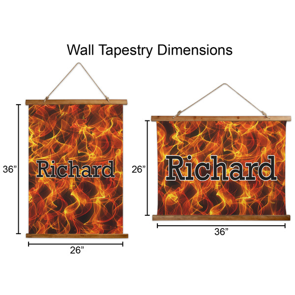 Fire Wall Hanging Tapestries - Parent/Sizing