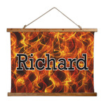 Fire Wall Hanging Tapestry - Wide (Personalized)