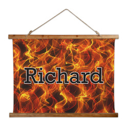 Fire Wall Hanging Tapestry - Wide (Personalized)