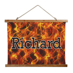 Fire Wall Hanging Tapestry - Wide (Personalized)