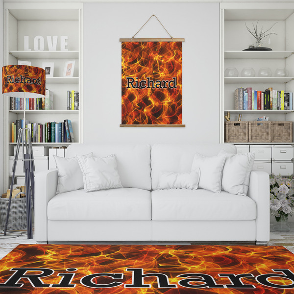 Fire Wall Hanging Tapestry - Portrait - IN CONTEXT