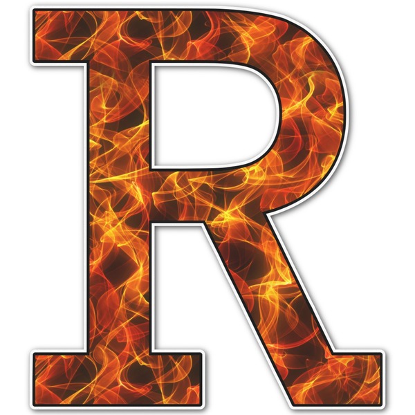 Custom Fire Letter Decal - Small (Personalized)