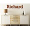 Fire Wall Name Decal On Wooden Desk
