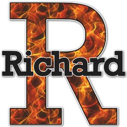 Fire Name & Initial Decal - Custom Sized (Personalized)