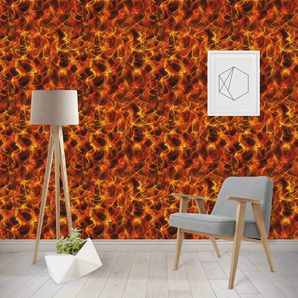 Custom Fire Wallpaper & Surface Covering (Peel & Stick - Repositionable)