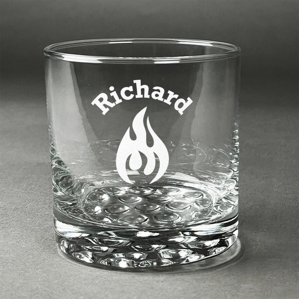 Custom Fire Whiskey Glass (Single) (Personalized)