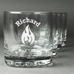 Fire Whiskey Glasses (Set of 4) (Personalized)