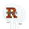 Fire White Plastic 5.5" Stir Stick - Single Sided - Round - Front & Back