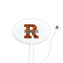 Fire Oval Plastic Stir Sticks (Personalized)
