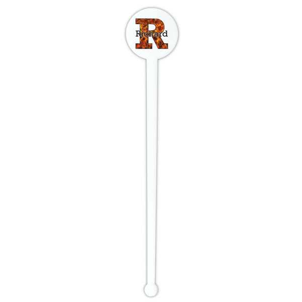 Fire White Plastic 7" Stir Stick - Round - Single Stick