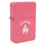 Fire Windproof Lighter - Pink - Single Sided (Personalized)