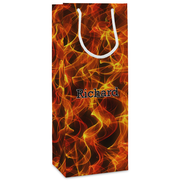 Custom Fire Wine Gift Bags - Gloss (Personalized)