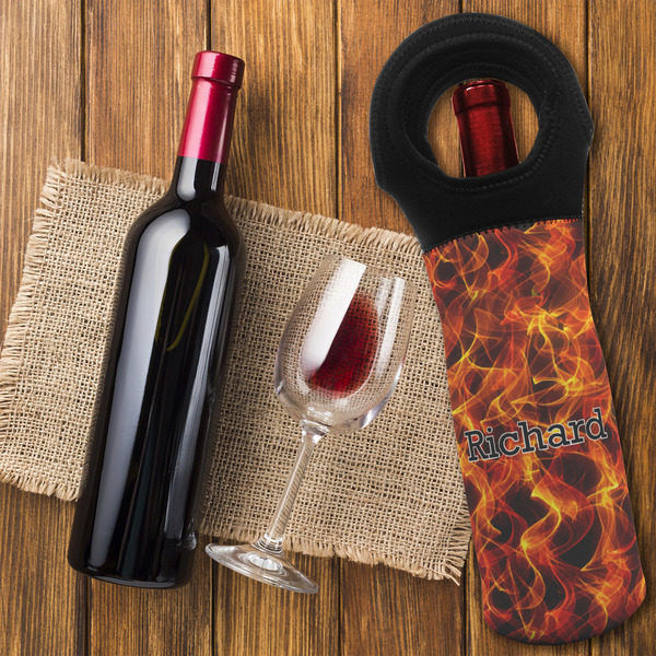 Fire Wine Tote Bag - FLATLAY
