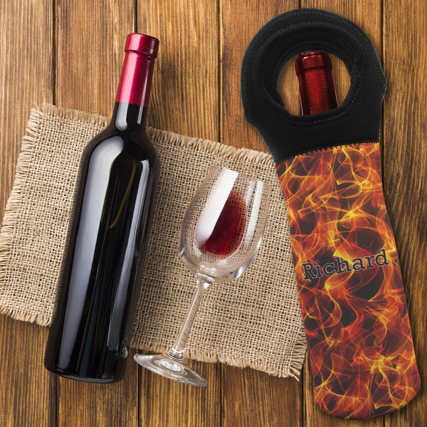 Fire Wine Tote Bag - FLATLAY