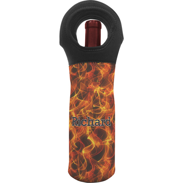Custom Fire Wine Tote Bag (Personalized)