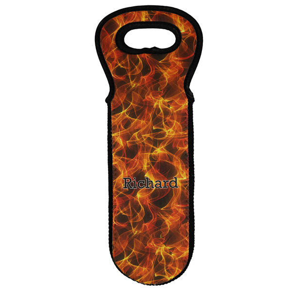 Custom Fire Wine Tote Bag (Personalized)
