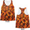 Fire Womens Racerback Tank Tops - Medium - Front and Back