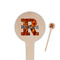 Fire 4" Round Wooden Food Picks - Single Sided (Personalized)
